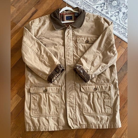 Harbor Bay Other - Vtg Harbor Bay 2XLT Tan Brown Corduroy Pocket Barn Chore Flannel Lined Jacket